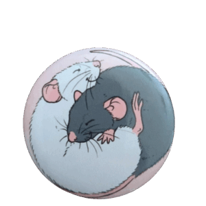 Badge with rats